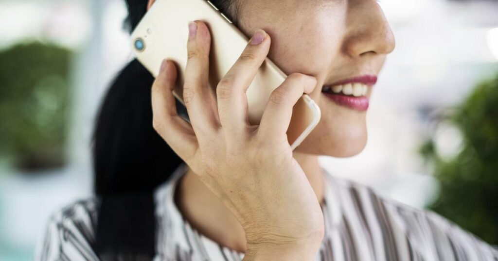 woman listening to call