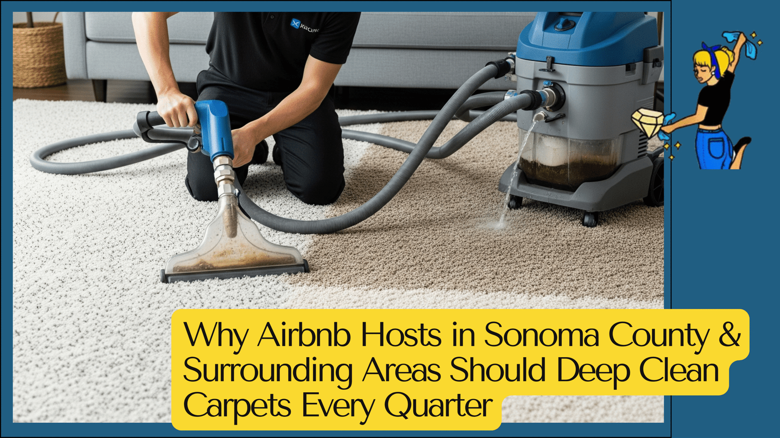 Deep cleaning the carpets