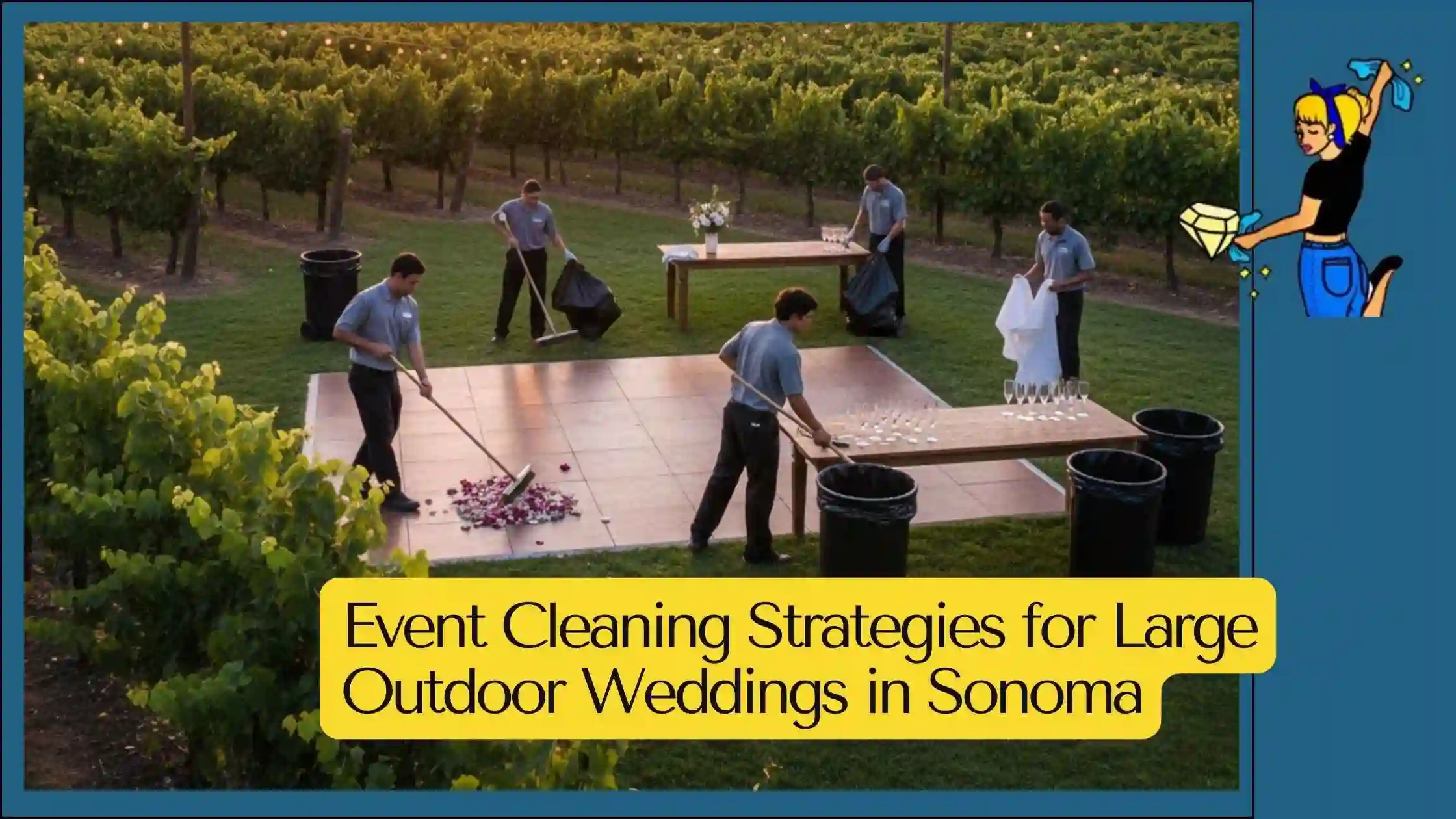 Event Cleaning Strategies for Large Outdoor Weddings in Sonoma