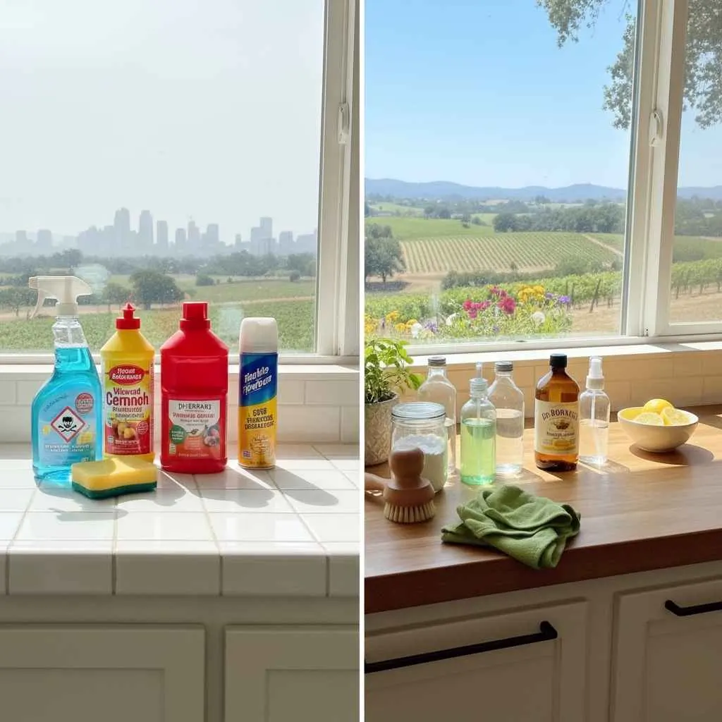 chemical vs. eco-friendly cleaners